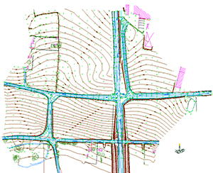 Plan topographique pour projet d'urbanisme